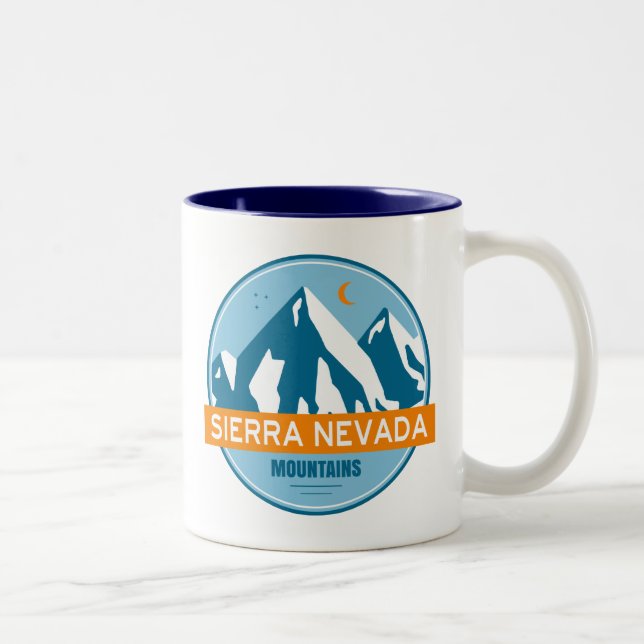 Sierra Nevada Mountains California Two-Tone Coffee Mug (Right)