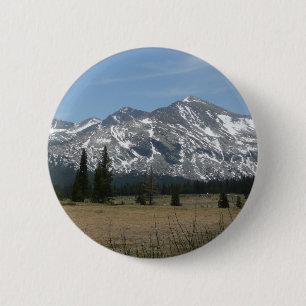Sierra Nevada Mountains I from Yosemite 6 Cm Round Badge