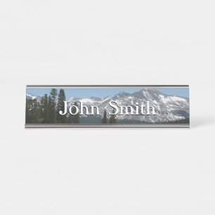 Sierra Nevada Mountains I from Yosemite Desk Name Plate
