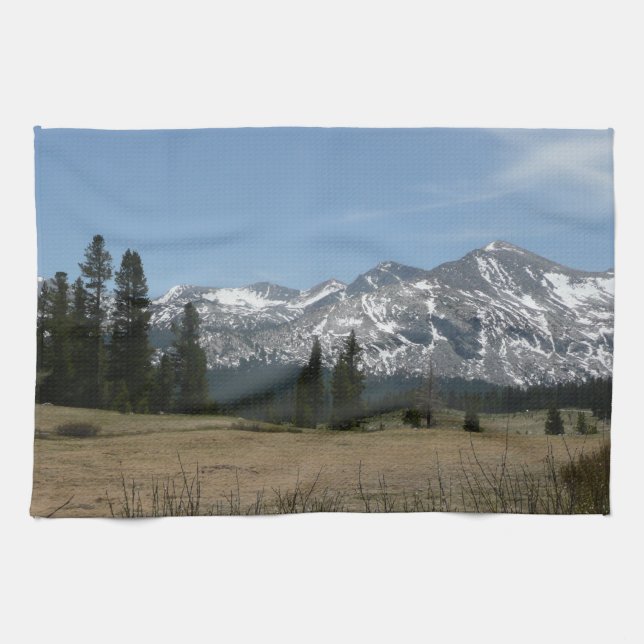 Sierra Nevada Mountains I from Yosemite Tea Towel (Horizontal)