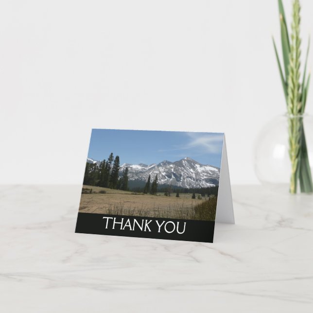 Sierra Nevada Mountains I from Yosemite Thank You Card (Front)