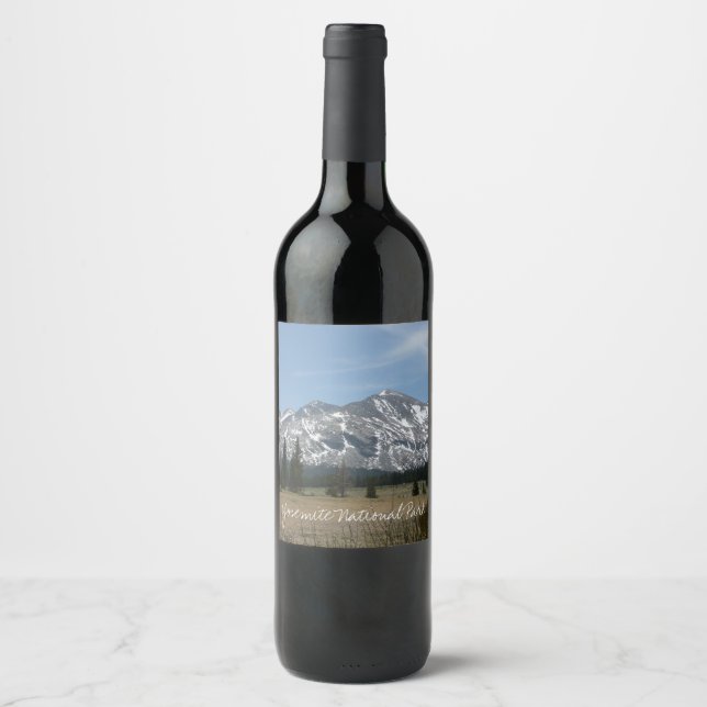 Sierra Nevada Mountains I from Yosemite Wine Label (Front)