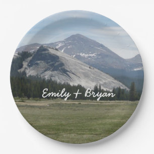 Sierra Nevada Mountains III Yosemite National Park Paper Plate
