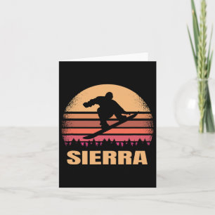 Sierra Nevada Snowboarding Outdoor Vintage 80s Ret Card