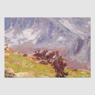 “Sierra Packer” Western Art by Edgar Payne Tissue Paper