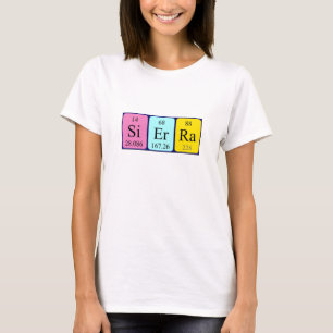 Sierra periodic table name shirt