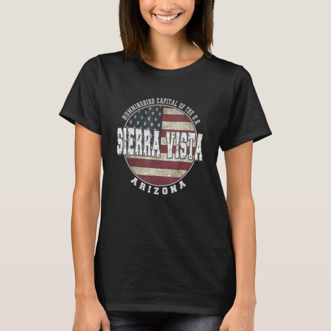 Sierra Vista Arizona Vintage American flag T-Shirt (Front)