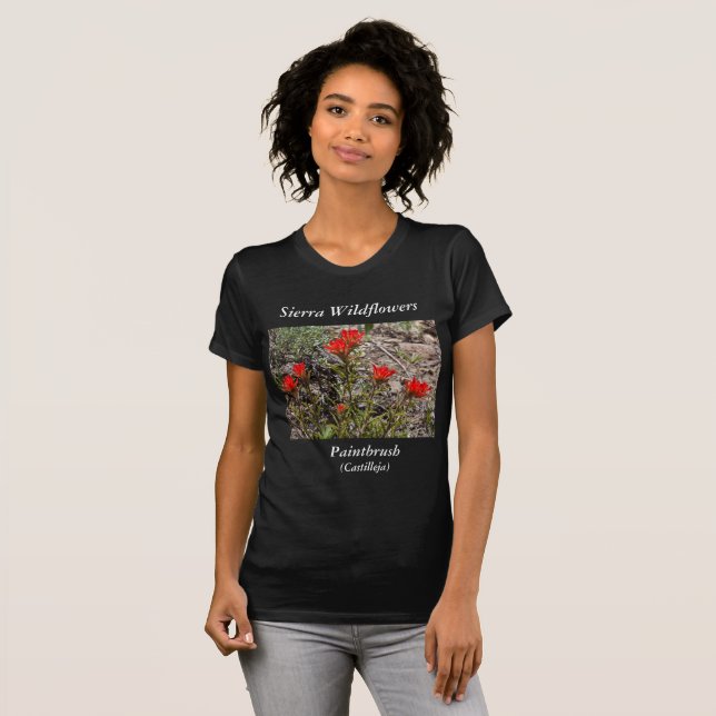 Sierra Wildflower Nature-Themed T-Shirt Paintbrush (Front Full)
