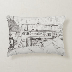 Sierre to Zinal Mountain Race The Finish 2012. Decorative Cushion
