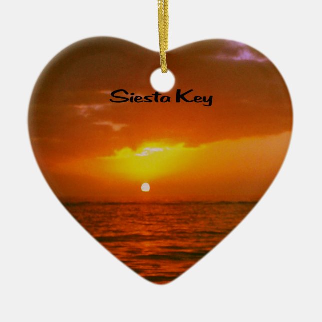 Siesta Key  Beach Ceramic Ornament (Front)
