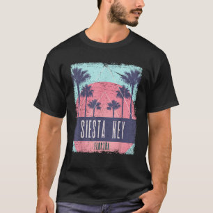 Siesta Key Beach Florida FL Vintage Vaporwave Retr T-Shirt