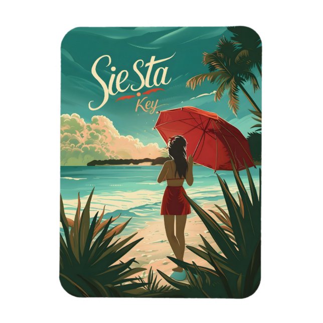 Siesta Key Beach Travel ad Magnet (Vertical)