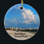 Siesta Key Ceramic Tree Decoration<br><div class="desc">Siesta Key,  home of white quartz crystal sand.</div>