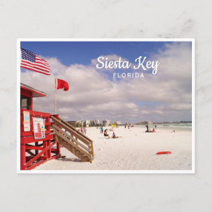 Siesta Key, Florida beach scene photo Postcard