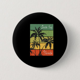 Siesta Key Florida Beach Sunset Vintage Souvenir G 6 Cm Round Badge