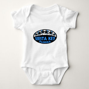 Siesta Key Florida blue black palms Baby Bodysuit