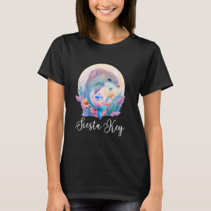 Siesta Key Florida Dolphin Girls Women T-Shirt