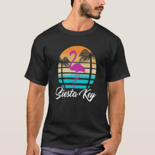 Siesta Key Florida Flamingo Tropical Beach T-Shirt