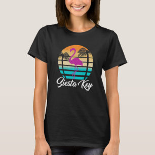 Siesta Key Florida Flamingo Tropical Beach T-Shirt