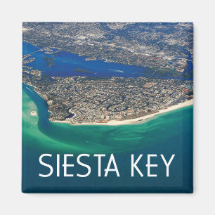 Siesta Key Florida Island Aerial View  Magnet