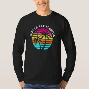 Siesta Key Florida Sunset Palm Trees Family Vacati T-Shirt