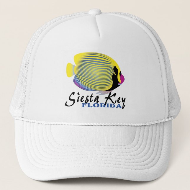 Siesta Key Florida tropical fish hat (Front)