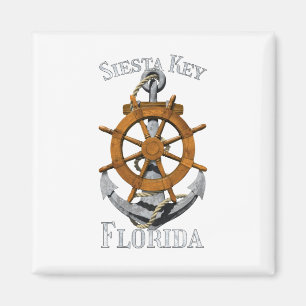 Siesta Key Florida Vacation Nautical Anchor Sailin Magnet