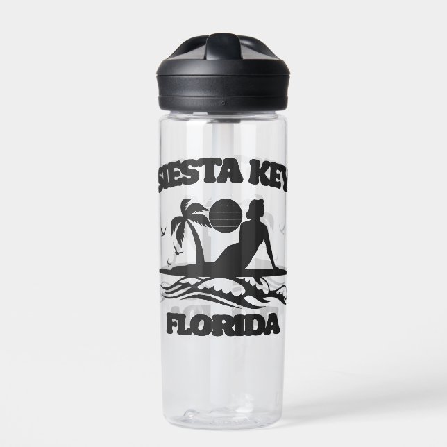 Siesta Key Florida  Water Bottle (Front)