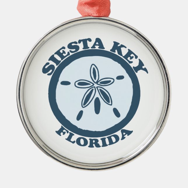 Siesta Key. Metal Tree Decoration (Front)