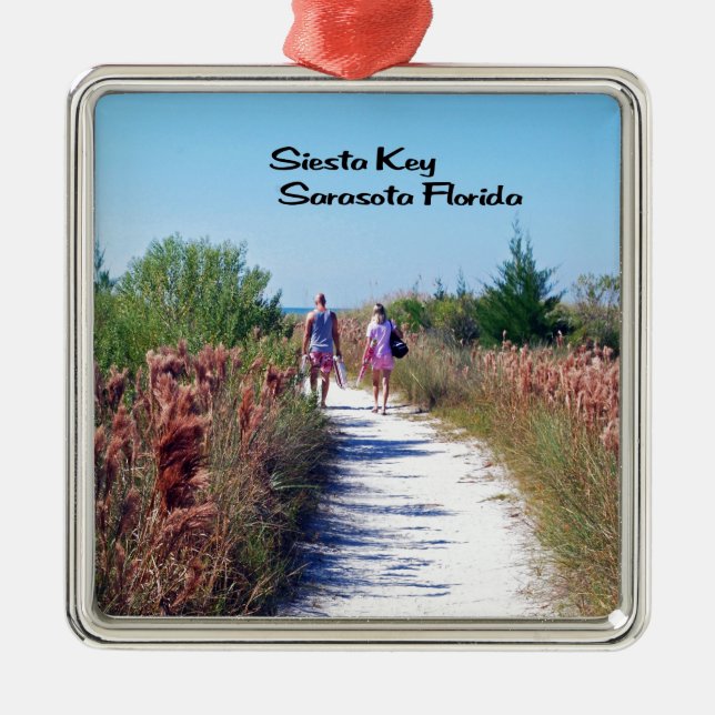 Siesta Key Metal Tree Decoration (Front)