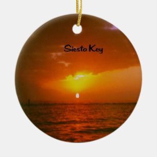 Siesta Key Sunset Ceramic Ornament