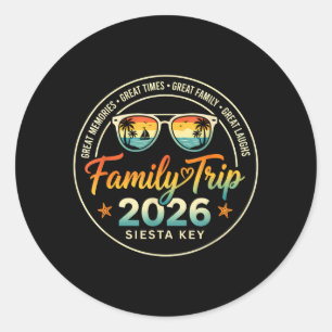 Siesta Key Weekend 2026 Family Trip 2026 Summer Classic Round Sticker