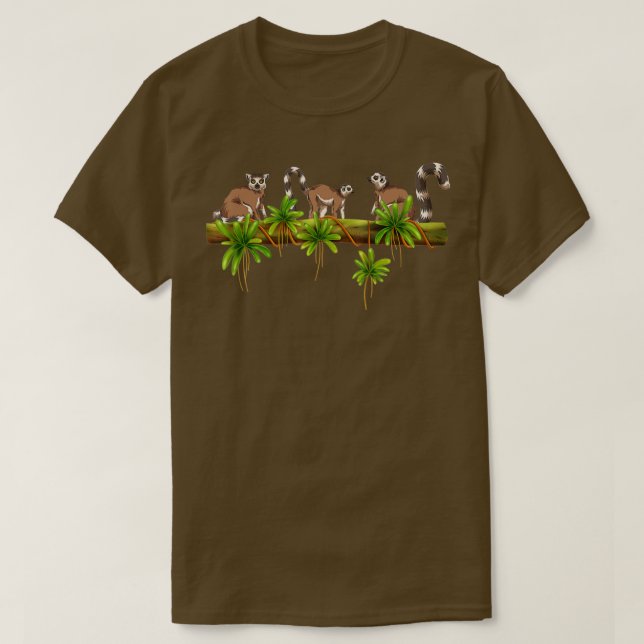 Sifakas Lemur Lover Vari Madagascar Animal Monkey  T-Shirt (Design Front)
