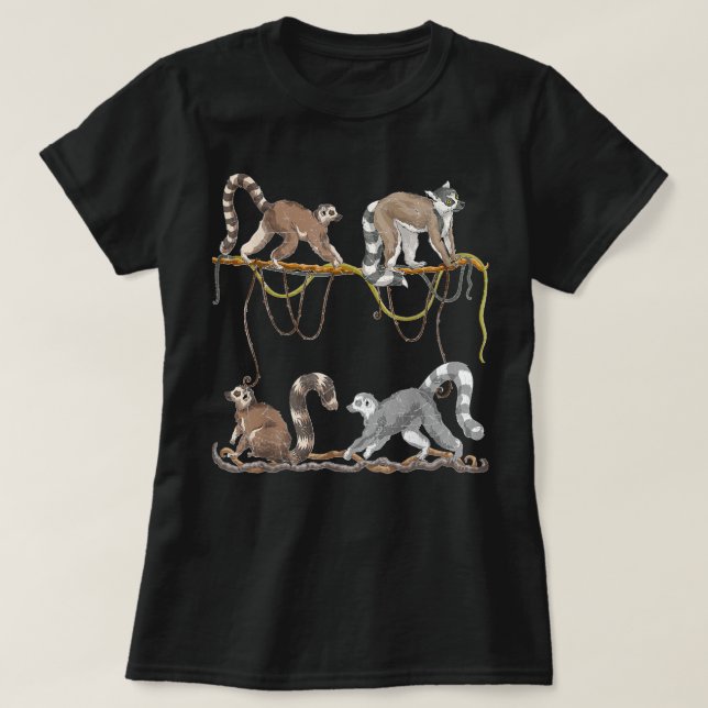 Sifakas Monkey Zoo Animal Lover Madagascar Lemur T-Shirt (Design Front)