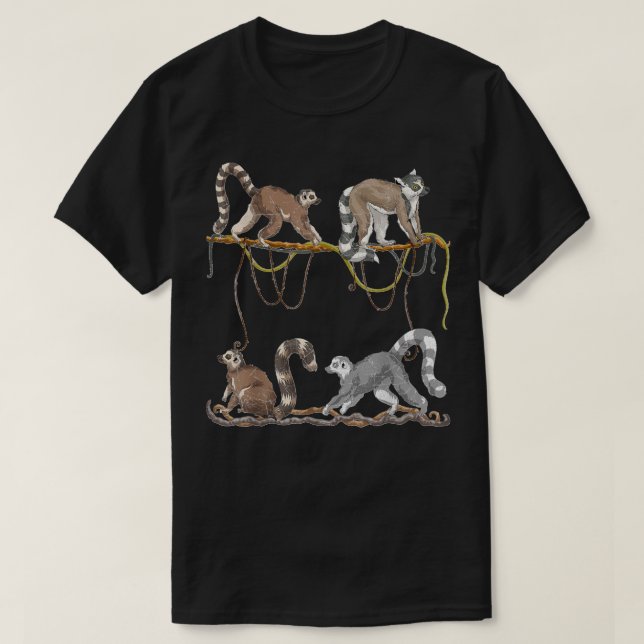 Sifakas Monkey Zoo Animal Lover Madagascar Lemur T-Shirt (Design Front)