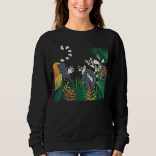 Sifakas Vari Zoo Animal Madagascar Tropical Lemur Sweatshirt