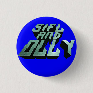 Sifl and Olly Metal Logo Button(Blue) 3 Cm Round Badge