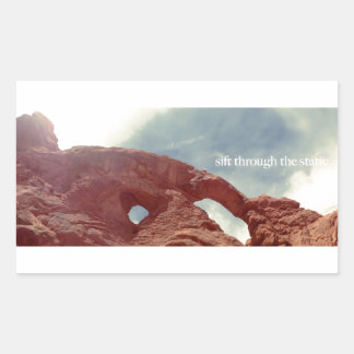 sift through the static rectangular sticker