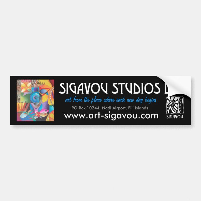 SIGAVOU STUDIOS BUMPER STICKER (Front)