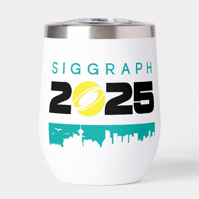 SIGGRAPH 2025 Mini Water Bottle (Front)