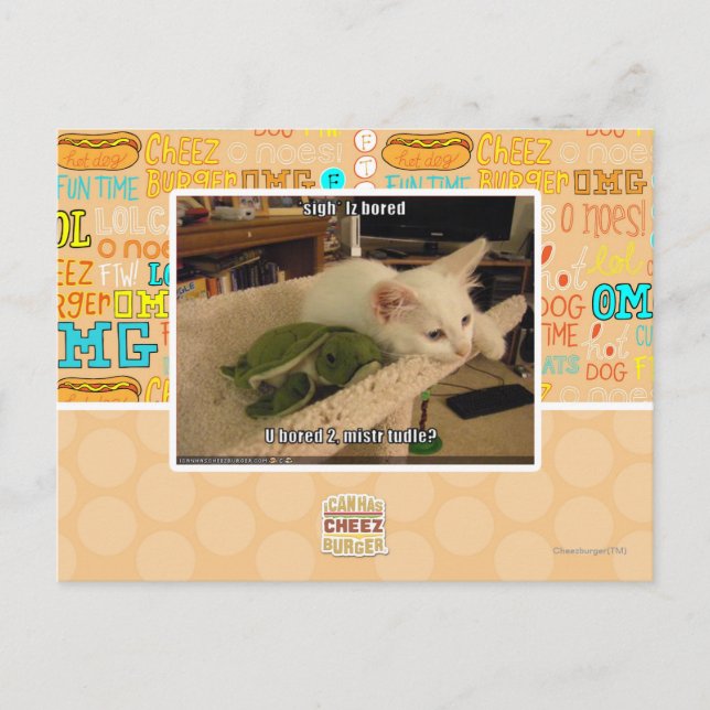 Sigh. Iz bored Postcard (Front)