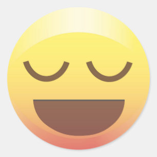 Sigh of Relief Happy Calm Emoji Face Sticker