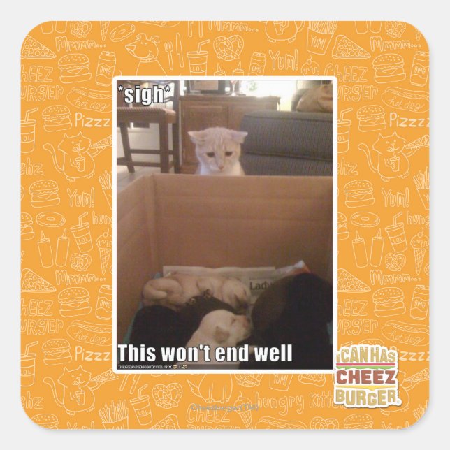 sigh square sticker (Front)