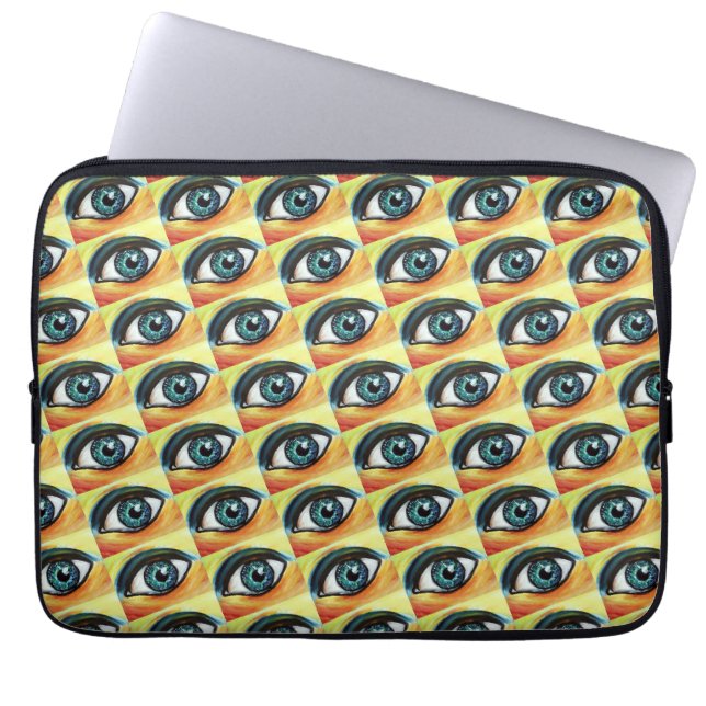 Sight Blue eye art Laptop Sleeve (Front)