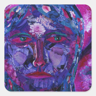 Sight – Magenta & Violet Inner Vision Square Sticker