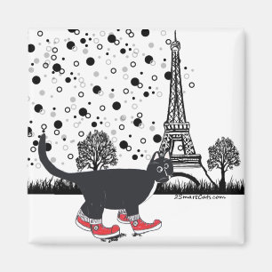 Sight-seeing In Paris Square Magnet