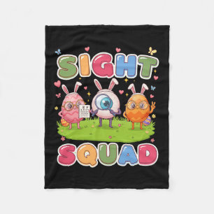 Sight Squad Easter Day Optometrist Hoppy Optician Fleece Blanket
