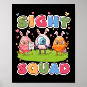 Sight Squad Easter Day Optometrist Hoppy Optician Poster