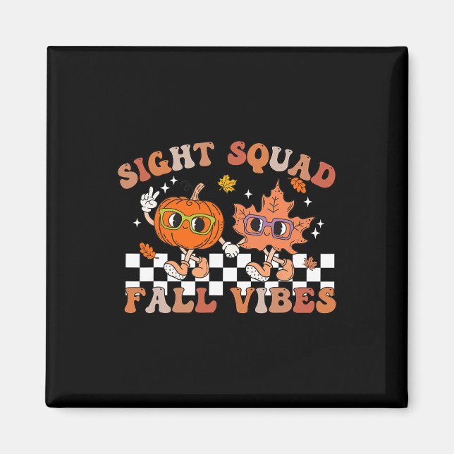 Sight Squad Fall Vibes Pumpkin Fall Leaf Autumn Op Magnet (Front)