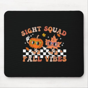 Sight Squad Fall Vibes Pumpkin Fall Leaf Autumn Op Mouse Pad